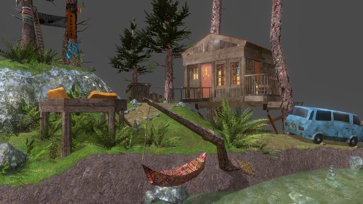 DAE Diorama - Forest Loner 3D Model