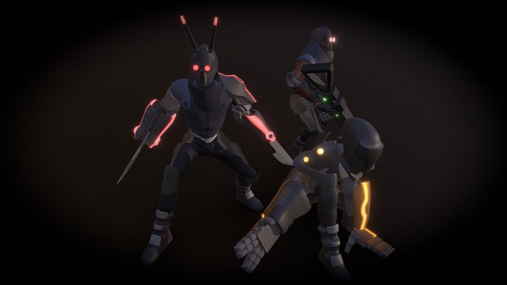 Cyborg Gang 3D Model