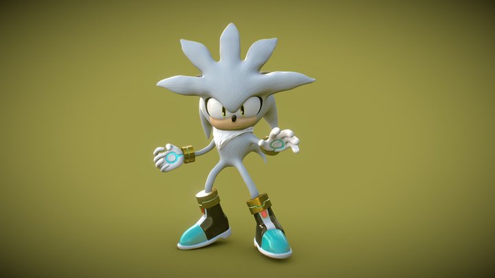 Silver the Hedgehog 3D Model