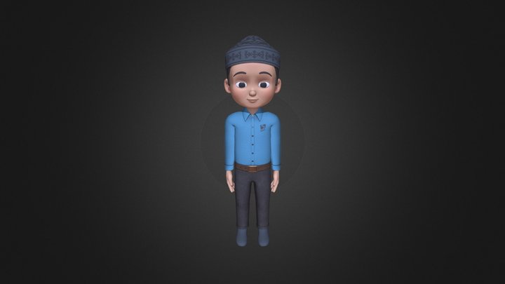 Namaz Boy Animation 3D Model