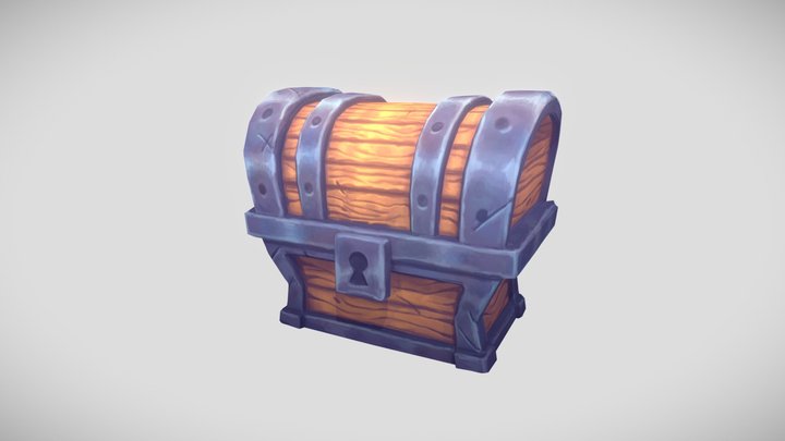 Fantasy Chest - Handpainted 3D Model