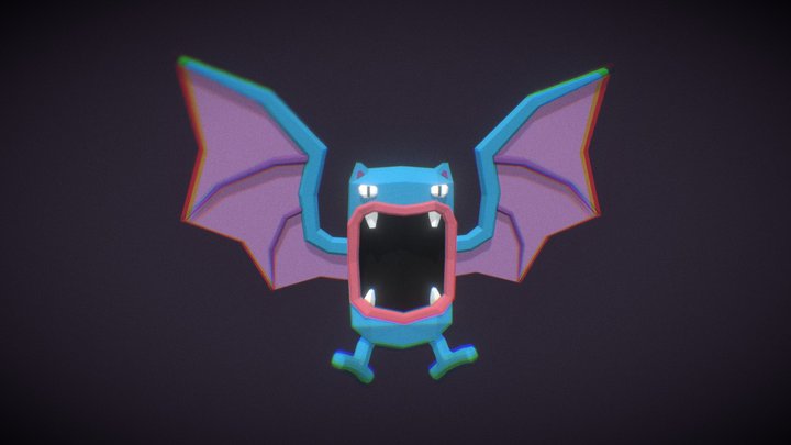 Golbat Low Poly 3D Model