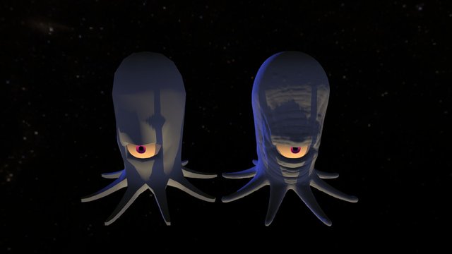 Octopus Monster (First Day in Cinema4D) 3D Model