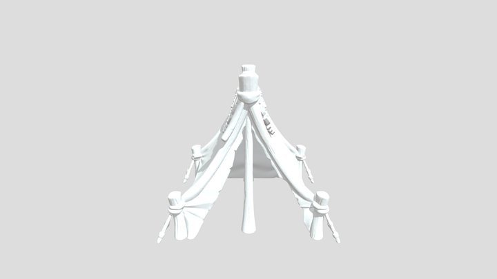 Rustic Camp Tent 3D Model