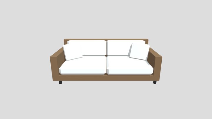 Low-Poly Couch 3D Model
