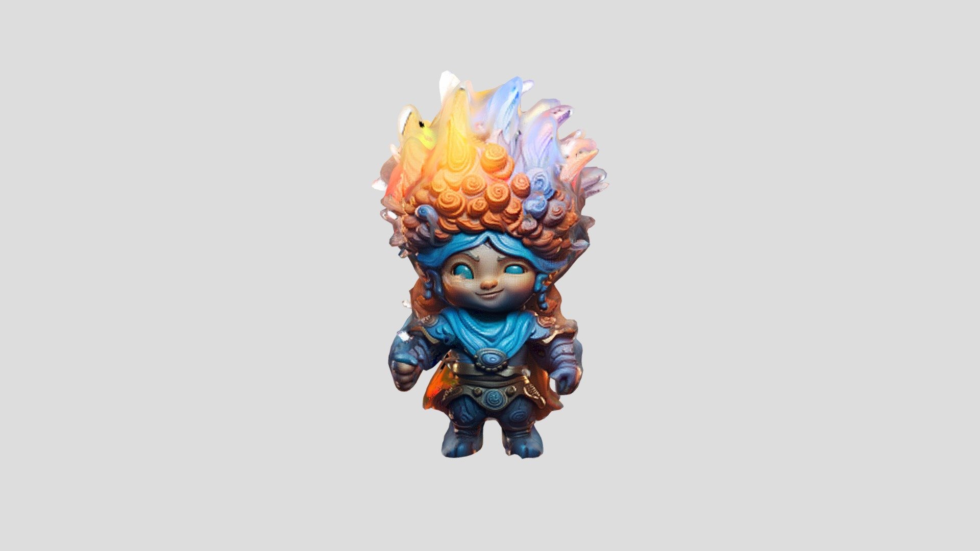 Cute little warrior figurine A small figurin - Download Free 3D model ...