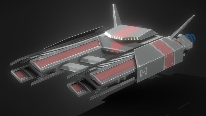 Scifi Capital Ship 3D Model