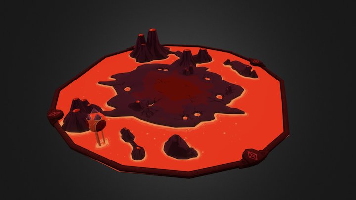 Card Wars Kingdom - Fire Kingdom GameBoard 3D Model