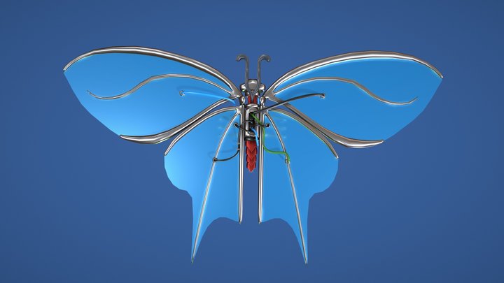 Diesel Punk Butterfly 🦋 3D 3D Model