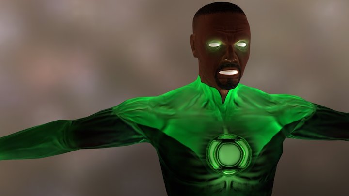 Green Lantern John Stewart 3D Model