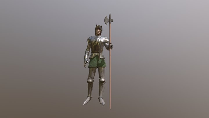 poleaxe knight 3D Model