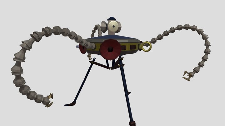 Tripod Alien Mech 3D Model