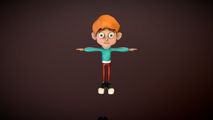 School Boy Dancer 3D Model