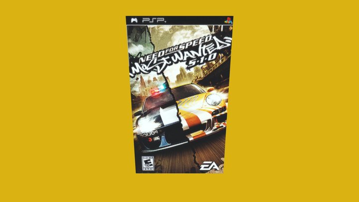 Need For Speed: Most Wanted PSP case (low-poly)