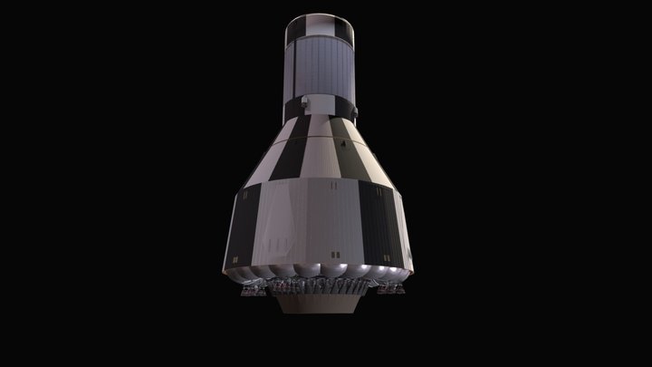 Convair Nexus Stages one and two (no payload) 3D Model