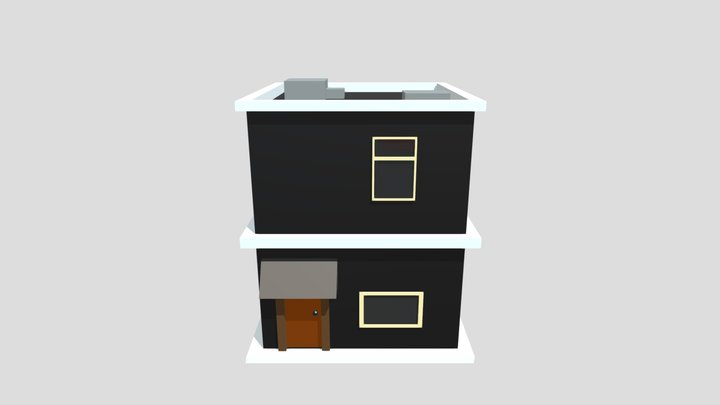 Low Poly Building 3D Model