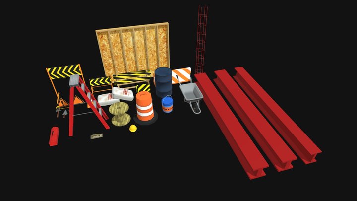 Construction Objects 3D Model