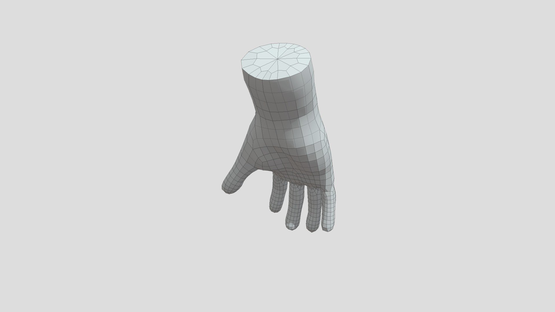 Retopologized Hand