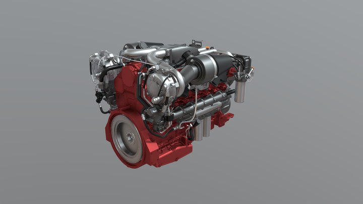CAT C32 1417KW Yaght/Marine Engine 3D Model