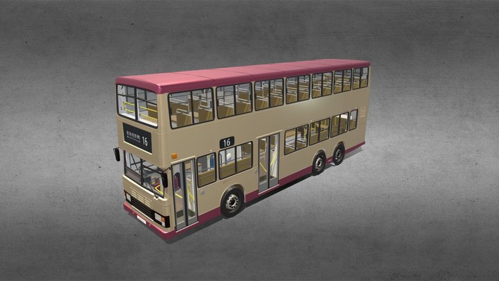 精巧【匿名配送】香港KMB 二階建てバス　ダイキャストDennis Dragon Tiny - Hong Kong Bus Model Shop - Tiny City Die-cast Model