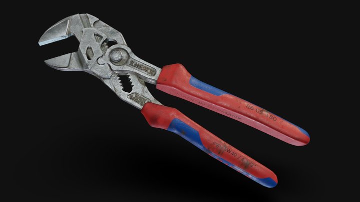 Knipex Pipe Wrench 3D Model
