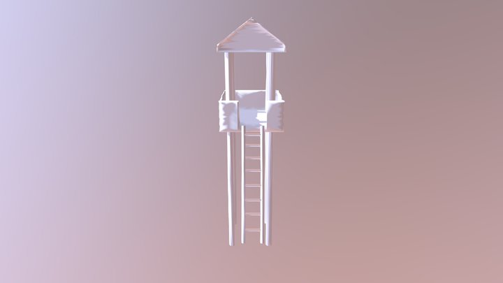 Wooden Tower Rough 3D Model