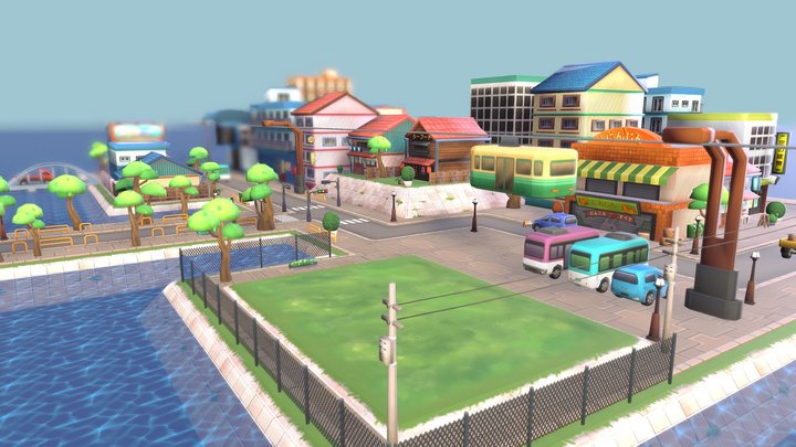 VIASS City Scene 3D Model