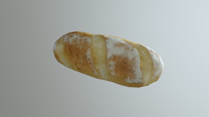 baguette(Low Poly) old ver. 3D Model