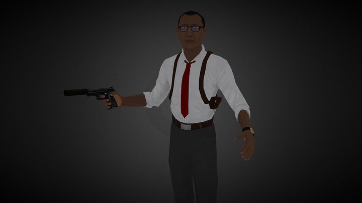 Richard Price | Low Poly | HandPaint | Character 3D Model
