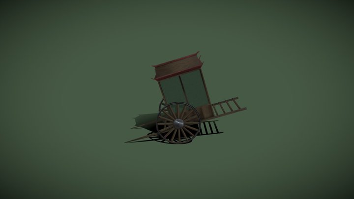 voiture chine antique 3D Model