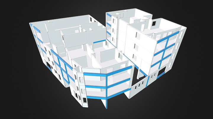 Modélisation Bâtiment 1 3D Model