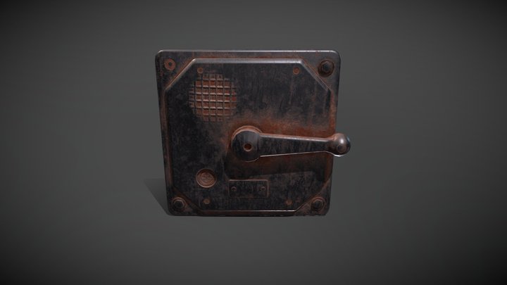 Old Lever Low Poly 3D Model