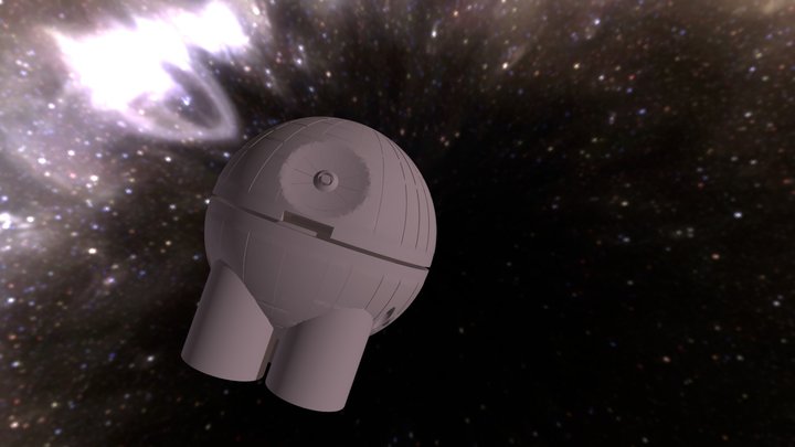 100 mm Death Star Assembly 3D Model