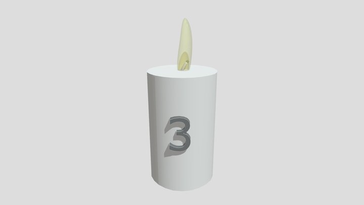 candle 3 by Caroline 3D Model