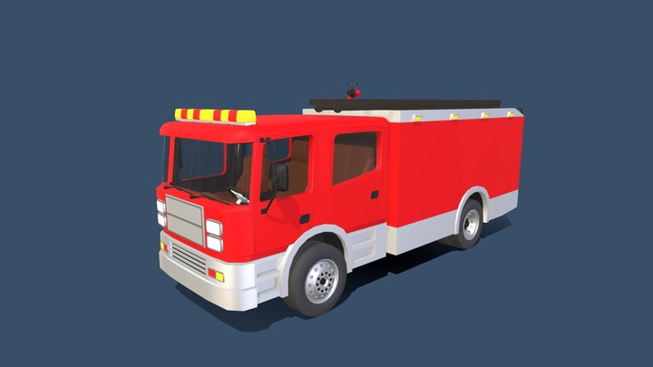Fire Truck 1 3D Model