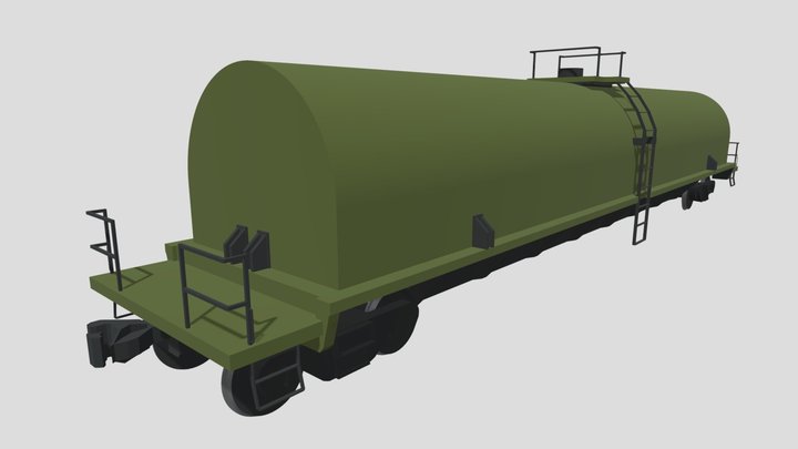 Rail Tank Car 3D Model