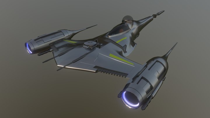 N-1 Mando starfighter 3D Model