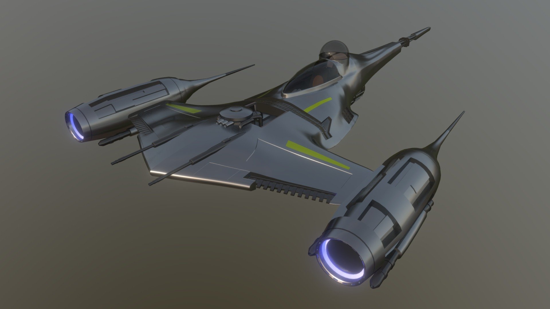 N-1 Mando starfighter - 3D model by T.Oosterhuis [24991ec] - Sketchfab