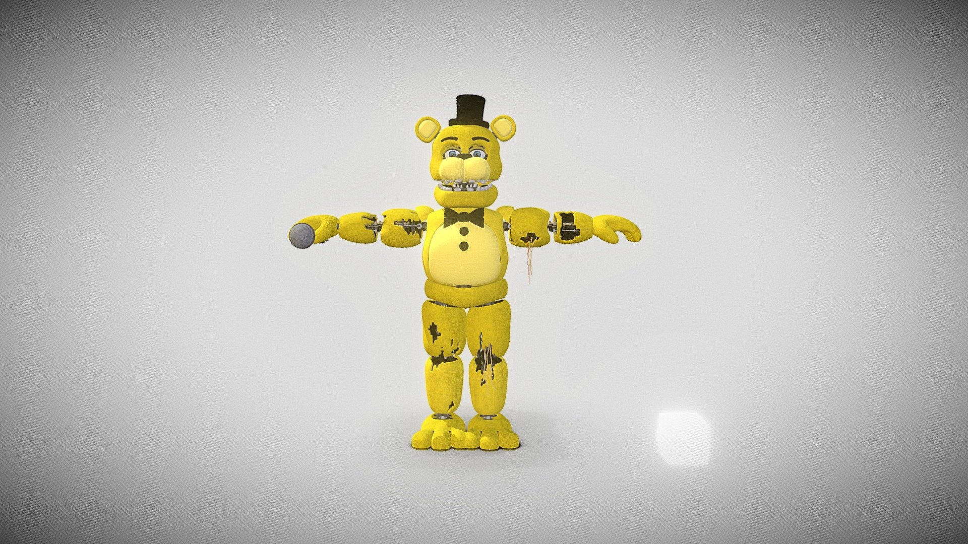 Withered Golden Freddy REMASTER - Download Free 3D model by withered ...