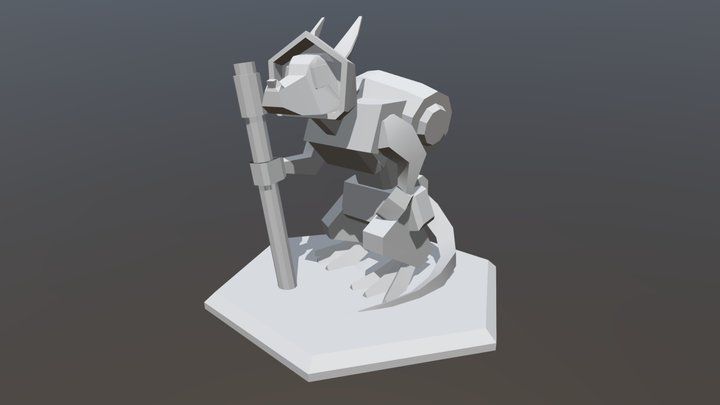 DnD Miniature- Kobold Druid 3D Model