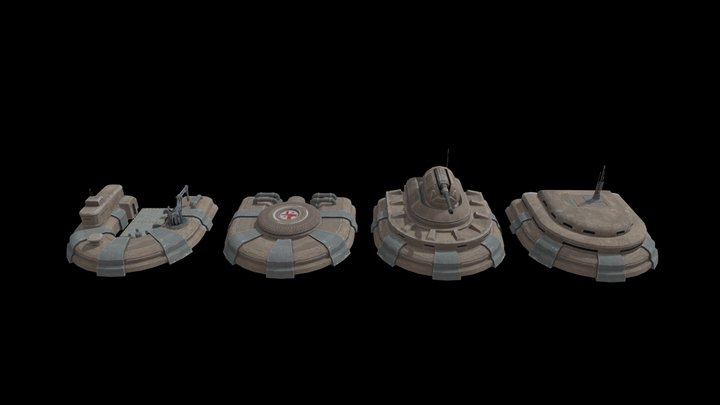 Rebel Alliance bunkers 3D Model