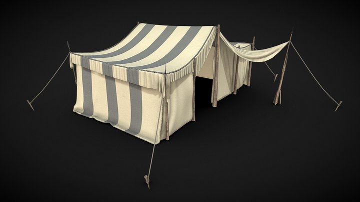 Medieval Market/ Tent_01 – Gratis 3D-model STL