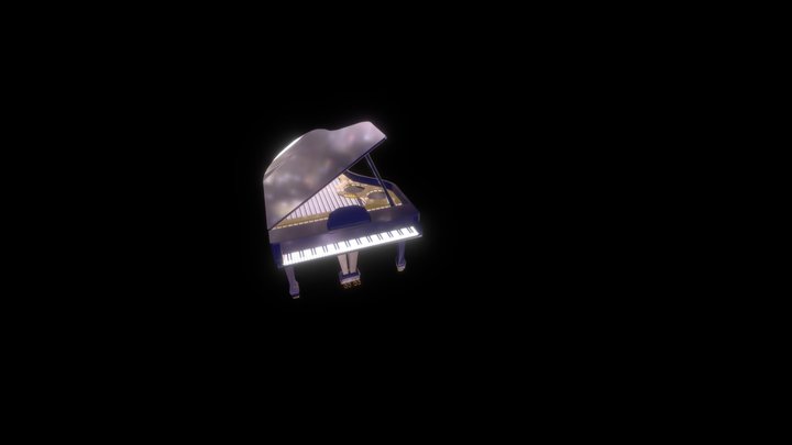 blue Grand Piano – Modelo 3D gratuito STL