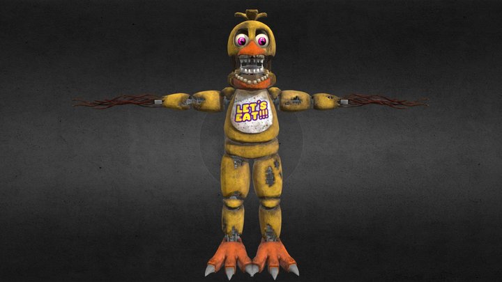 Withered Chica - Download Free 3D model by animator12 (@animator12