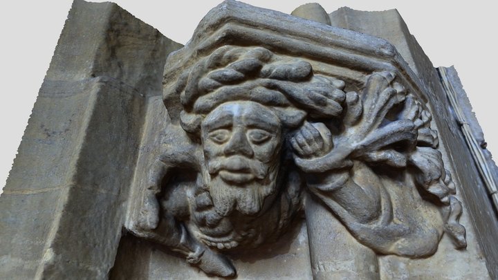 Carved figure, St.Bartholomew's Church, Somerset 3D Model