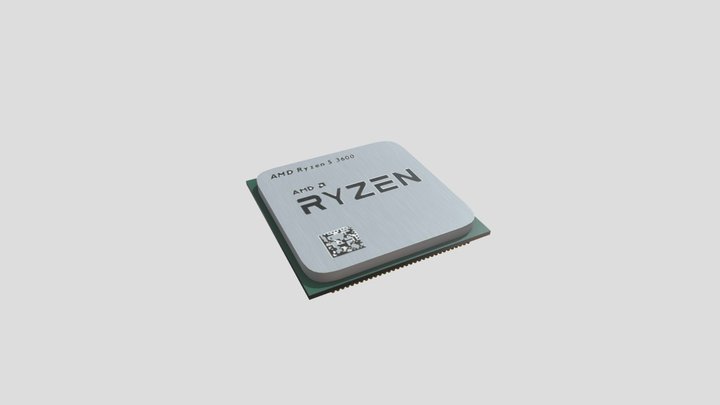 3D model CPU AMD Ryzen 7 5800X VR / AR / low-poly