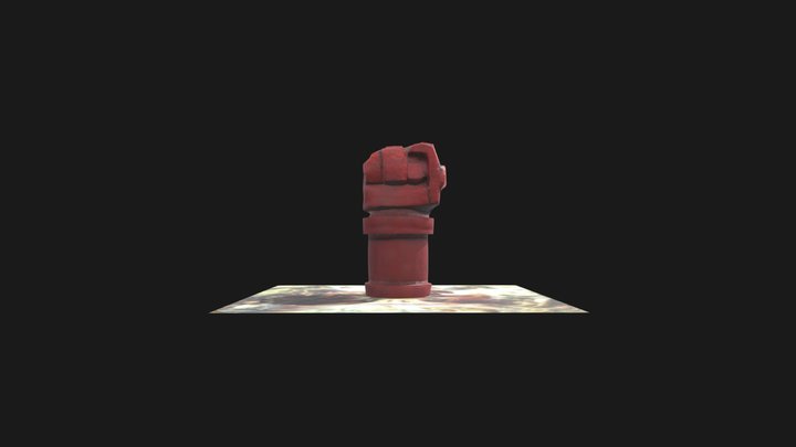 Rosa Project 03: HellBoy Fist Ceramic Bank 3D Model