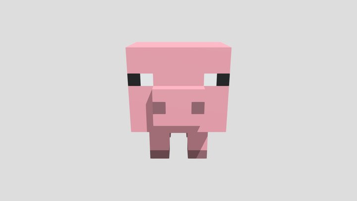 Little Pig Minecraft +  Vox File 3D Model