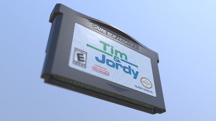 Gameboy advanced Cartridge 3D Model
