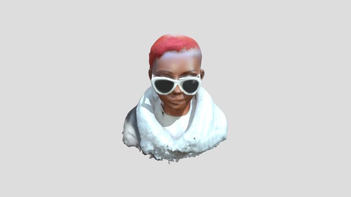 Stylish Scarf in the Outdoors 3D Model